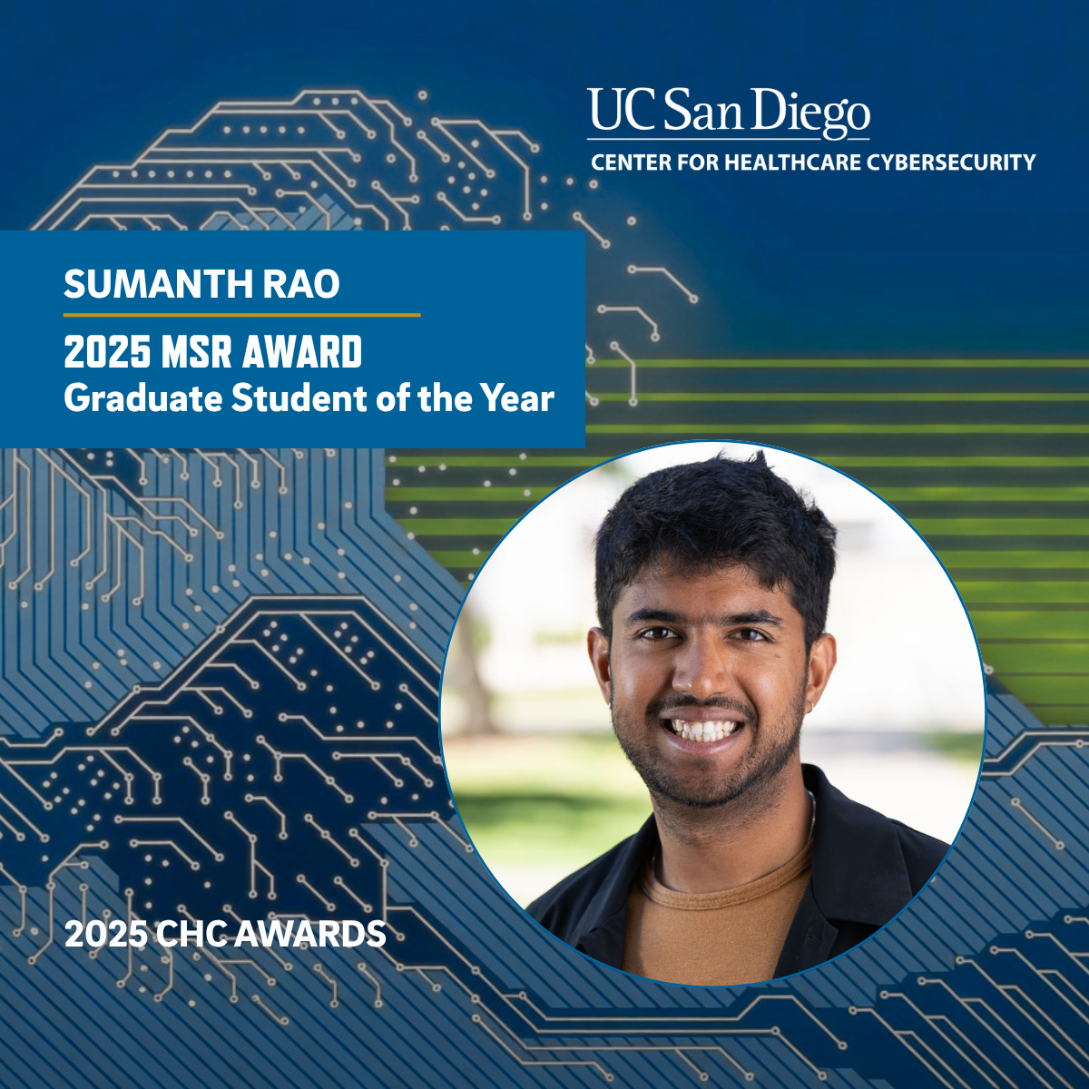 2025 MSR Award presented to Sumanth Rao